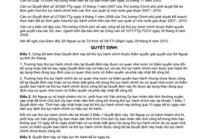 Quyết định 1054/QĐ-UBND năm 2012 công bố thủ tục hành chính thủ tục Sở Ngoại vụ