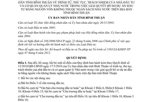 Quyết định 28/2012/QĐ-UBND sửa đổi thủ tục trách nhiệm đầu tư vốn không thuộc ngân sách Bình Thuận