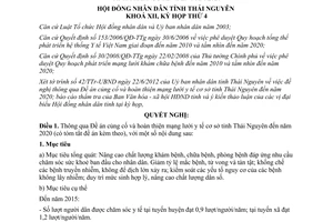 Nghị quyết 11/2012/NQ-HĐND thông qua Đề án củng cố hoàn thiện mạng lưới y tế