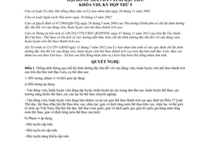 Nghị quyết 09/2012/NQ-HĐND quy định chế độ dinh dưỡng đặc thù đối với vận động