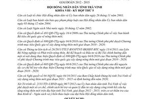 Nghị quyết 15/2012/NQ-HĐND phê duyệt cơ chế chính sách hỗ trợ quản lý đầu tư