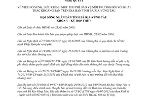 Nghị quyết 04/2012/NQ-HĐND bổ sung mức thu phí bảo vệ môi trường