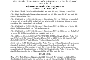 Nghị quyết 10/2012/NQ-HĐND số lượng chế độ người hoạt động không chuyên