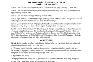 Nghị quyết 06/2012/NQ-HĐND thông qua Đề án hỗ trợ kinh phí mua thẻ bảo hiểm y tế