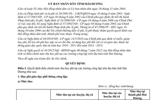 Quyết định 15/2012/QĐ-UBND điều chỉnh mức thu học phí tại trường công lập