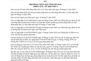 Nghị quyết 17/2012/NQ-HĐND quy định cụ thể mức chi bảo đảm cho công tác kiểm tra