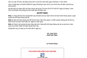 Quyết định 1716/QĐ-UBND năm 2012 công bố thủ tục hành chính