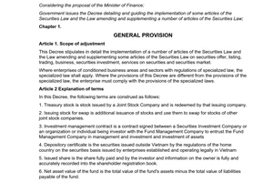 Decision No. 58/2012/ND-CP stipulating in detail and guiding the implementation