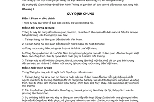 Thông tư 27/2012/TT-BGTVT quy định về báo cáo và điều tra tai nạn hàng hải do Bộ