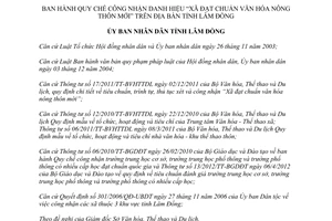 Quyết định 30/2012/QĐ-UBND Quy chế công nhận danh hiệu Xã đạt chuẩn văn hóa