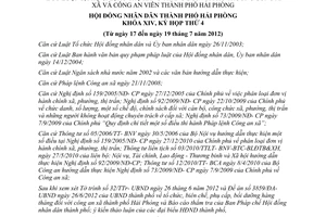 Nghị quyết 08/2012/NQ-HĐND số lượng phụ cấp hỗ trợ hàng tháng