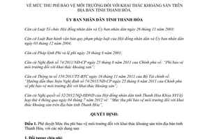 Quyết định 2264/2012/QĐ-UBND thu phí bảo vệ môi trường