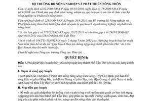 Quyết định 1721/QĐ-BNN-TCTL năm 2012 phê duyệt Quy hoạch thủy lợi chống ngập úng