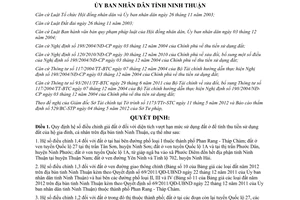 Quyết định 35/2012/QĐ-UBND quy định hệ số điều chỉnh giá đất ở đối với diện tích