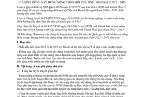 Kế hoạch 1963/SXD-QH thực hiên Bộ tiêu chí Quốc gia nhà ở dân cư nông thôn