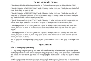 Quyết định 03/2012/QĐ-UBND phân công quản lý nhà nước đối với tổ chức hội