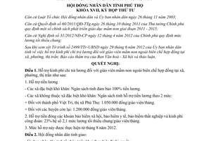 Nghị quyết 07/2012/NQ-HĐND hỗ trợ kinh phí chi trả lương giáo viên mầm non