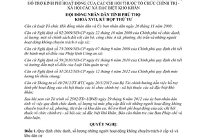 Nghị quyết 06/2012/NQ-HĐND quy định chức danh số lượng chế độ chính sách