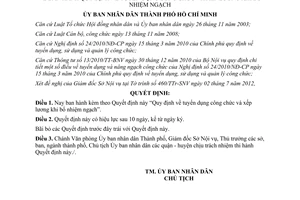 Quyết định 30/2012/QĐ-UBND Quy định tuyển dụng công chức và xếp lương