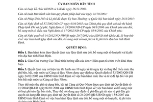 Quyết định 25/2012/QĐ-UBND sửa đổi phí và lệ phí trên địa bàn tỉnh Bình Định