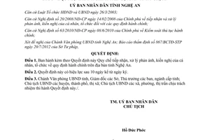 Quyết định 48/2012/QĐ-UBND Quy chế tiếp nhận xử lý phản ánh kiến nghị cá nhân