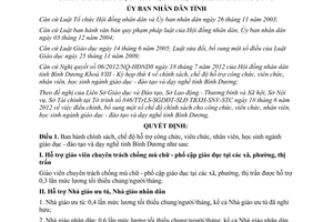 Quyết định 27/2012/QĐ-UBND chính sách chế độ hỗ trợ công viên chức nhân viên