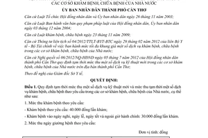 Quyết định 17/2012/QĐ-UBND mức thu dịch vụ kỹ thuật mới khám chữa bệnh