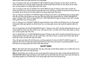 Quyết định 21/2012/QĐ-UBND Quy chế quản lý hoạt động nghiên cứu triển khai