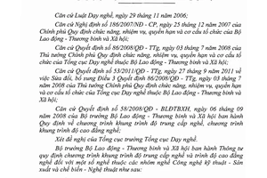 Thông tư 17/2012/TT-BLĐTBXH chương trình khung trình độ trung cấp cao đẳng nghề