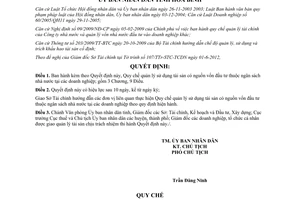 Quyết định 07/2012/QĐ-UBND Quy chế quản lý sử dụng tài sản có nguồn vốn đầu tư