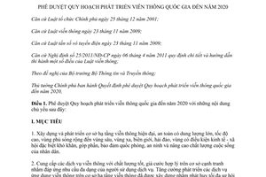 Quyết định 32/2012/QĐ-TTg phê duyệt Quy hoạch phát triển viễn thông quốc gia