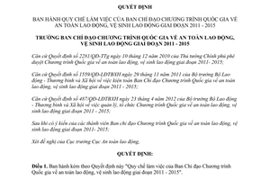 Quyết định 843/QĐ-BCĐCTQG Quy chế làm việc của Ban Chỉ đạo Chương trình Quốc gia