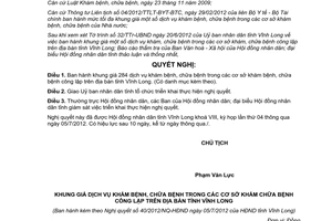 Nghị quyết 40/2012/NQ-HĐND khung giá dịch vụ khám chữa bệnh trong cơ sở