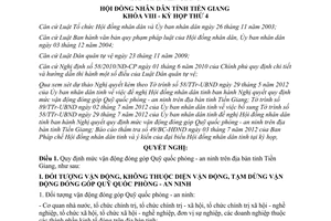 Nghị quyết 30/2012/NQ-HĐND quy định mức vận động đóng góp Quỹ quốc phòng an ninh