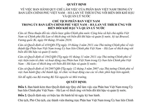 Quyết định 75/QĐ-PBVN năm 2012 Quy chế làm việc của Phân ban Việt Nam