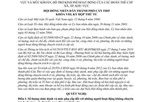 Nghị quyết 10/2012/NQ-HĐND số lượng chức danh mức phụ cấp những người hoạt động