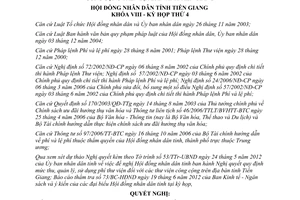 Nghị quyết 24/2012/NQ-HĐND mức thu quản lý sử dụng phí thư viện đối với thư viện