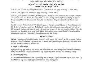 Nghị quyết 04/2012/NQ-HĐND quy định chế độ chi đón tiếp thăm hỏi chúc mừng