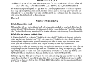 Thông tư liên tịch 03/2012/TTLT-VKSNDTC-TANDTC hướng dẫn thi hành quy định