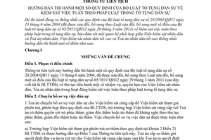 Thông tư liên tịch 04/2012/TTLT-VKSNDTC-TANDTC hướng dẫn Bộ luật tố tụng