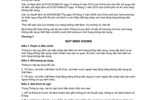 Thông tư 30/2012/TT-BGTVT hướng dẫn Chương trình an ninh hàng không dân dụng