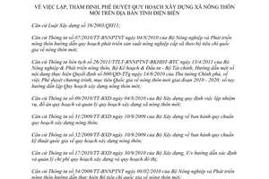 Hướng dẫn 399/SXD-HD lập thẩm định phê duyệt quy hoạch xây dựng xã nông thôn mới