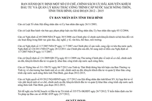 Quyết định 12/2012/QĐ-UBND Quy định cơ chế chính sách ưu đãi khuyến khích đầu tư