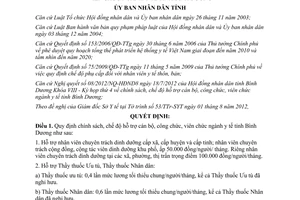 Quyết định 33/2012/QĐ-UBND Quy định chính sách chế độ hỗ trợ cán bộ công chức