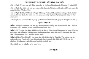 Quyết định 1856/QĐ-UBND năm 2012 công bố danh mục văn bản Bạc Liêu hết hiệu lực