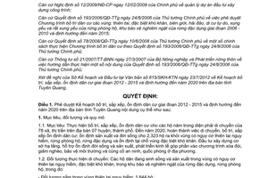 Quyết định 222/QĐ-UBND năm 2012 kế hoạch bố trí ổn định dân cư Tuyên Quang