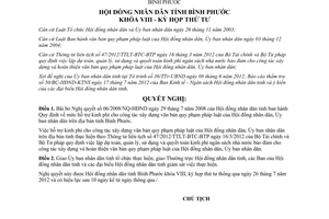 Nghị quyết 13/2012/NQ-HĐND bãi bỏ Nghị quyết 06/2008/NQ-HĐND Quy định