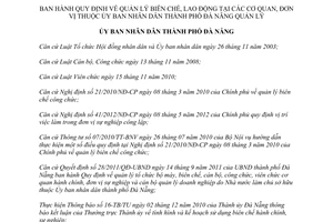 Quyết định 6310/QĐ-UBND 2012 quản lý biên chế lao động cơ quan đơn vị thuộc Ủy ban nhân dân Đà Nẵng