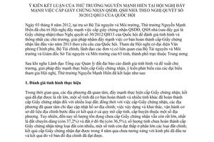 Thông báo 172/TB-BTNMT đẩy mạnh cấp GCNQSDĐ QSHN nhà theo NQ 30/2012/QH13