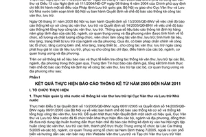 Báo cáo 80/BC-TTTH tình hình thực hiện Quyết định 13/2005/QĐ-BNV báo cáo